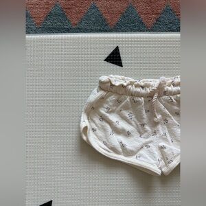 Easy Peasy|Baby girl,toddler comfy shorts in ditsy floral Cream•organic cotton